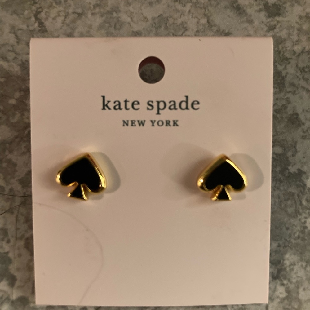 Kate Spade Black and Gold Stud Earrings